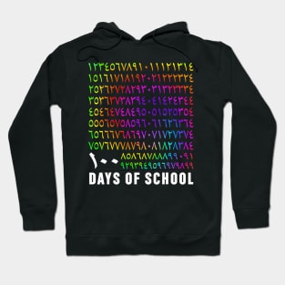 100 Day of School Teacher Kids 100 Days Math Arabic Numbers Hoodie